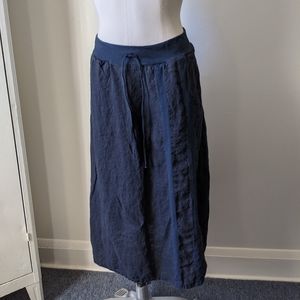 FLAX blue linen skirt S